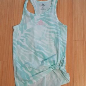 Teal Zebra Print Tank Top Size M